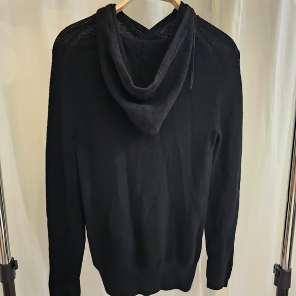 AllSaints Men's Black Ivar 100% Merino Long Sleeve Hoodie size XS - Picture 13 of 16
